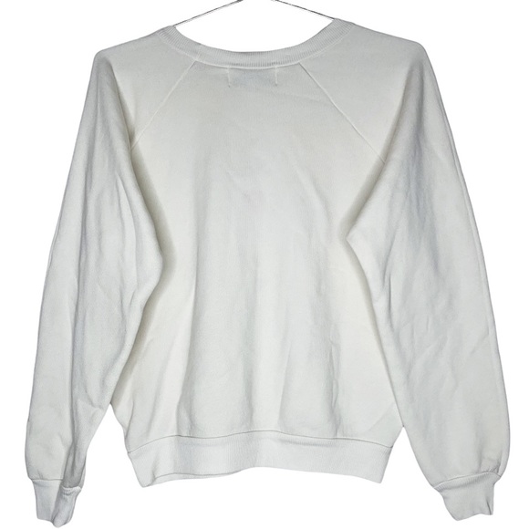 Wildfox Dare Devil Sherpa Sweatshirt Cream | Size Small - Picture 3 of 6